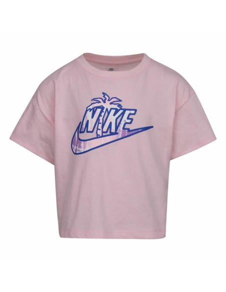 Camiseta de Manga Corta Infantil Nike Knit Rosa | Tienda24 Tienda24.eu