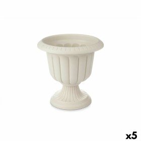 Set di vasi da fiori Home ESPRIT Bianco Beige Ceramica 16 x 16 x 16 cm (2 Unità) | Tienda24 - Global Online Shop Tienda24.eu