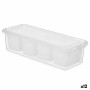 Organizador para Nevera Blanco Transparente Plástico 37,5 x 9 x 14,3 cm (12 Unidades) | Tienda24 - Global Online Shop Tienda24.eu