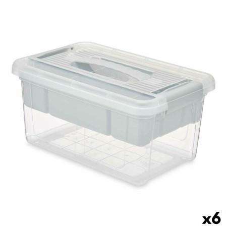 Boîte Multiusage Gris Transparent Plastique 5 L 29,5 x 14,5 x 19,2 cm (6 Unités) de Kipit, Boîtes et coffres de rangement - R...