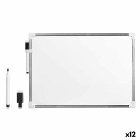 Magnetic Board with Marker White Aluminium 25 x 35 cm (12 Units) by Pincello, Magnetic Boards - Ref: S3629053, Price: 34,26 €...