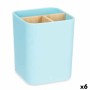 Suporte para a escova de Dentes Azul Bambu Polipropileno 9 x 11 x 9 cm (6 Unidades) de Berilo, Suportes e dispensadores - Ref...