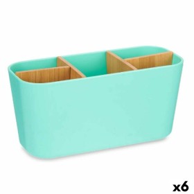 Support pour brosses à dents Vert Bambou polypropylène 21 x 10 x 9 cm (6 Unités) de Berilo, Supports et distributeurs - Réf :...