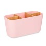 Suporte para a escova de Dentes Cor de Rosa Bambu Polipropileno 21 x 10 x 9 cm (6 Unidades) | Tienda24 - Global Online Shop Tienda24.eu