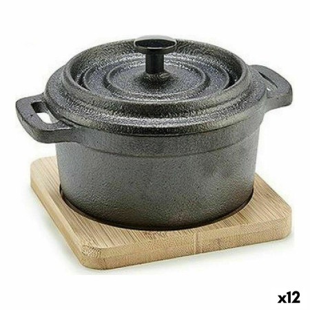 Saucepan Brown Black Bamboo Forged steel 13 x 10 x 8,5 cm (12 Units) by Kinvara, Terrines - Ref: S3629163, Price: 67,94 €, Di...