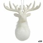 Décorations de Noël Renne Blanc Plastique Paillettes 14 x 15,5 x 7 cm (24 Unités) de Krist+, Noël - Réf : S3629189, Prix : 27...