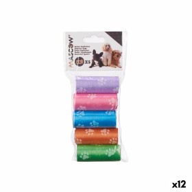 Sacos higiénicos Multicolor Plástico Animais de Estimação 5 Peças (12 Unidades) de Mascow, Sacos para apanhar excrementos - R...