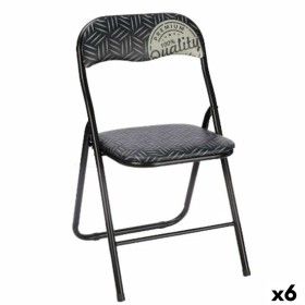 Silla Plegable Quality Negro Gris PVC Metal 43 x 46 x 78 cm (6 Unidades) de Gift Decor, Sillas - Ref: S3629214, Precio: 77,54...