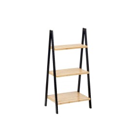 Scaffale da Bagno Nero Naturale Bambù Legno di pino 40,3 x 81,5 x 30 cm di Berilo, Mensole bagno - Rif: S3629252, Prezzo: 20,...