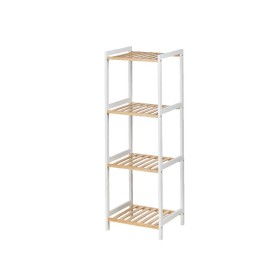 Scaffale da Bagno 35 x 30 x 100 cm Bianco Naturale Bambù Legno di pino di Berilo, Mensole bagno - Rif: S3629258, Prezzo: 28,2...