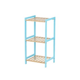 Etagère de salle de bains 35 x 30 x 70 cm Bleu Naturel Bambou Bois de pin de Berilo, Étagères - Réf : S3629265, Prix : 20,39 ...