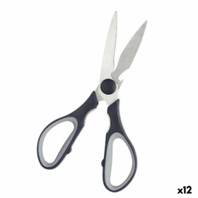 Scissors Black Silver Stainless steel 8,5 x 21 x 1,5 cm (12 Units) by Kinvara, Kitchen Scissors - Ref: S3629316, Price: 20,36...