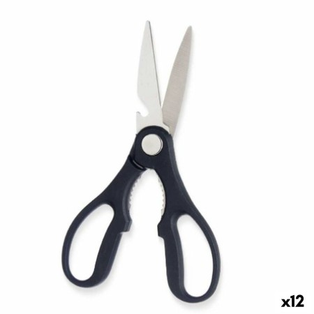 Scissors Black Silver Stainless steel 8,3 x 19,5 x 1,3 cm (12 Units) by Kinvara, Kitchen Scissors - Ref: S3629318, Price: 18,...