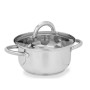 Casserole with glass lid Silver Stainless steel 27 x 10 x 19,5 cm (6 Units) | Tienda24 - Global Online Shop Tienda24.eu