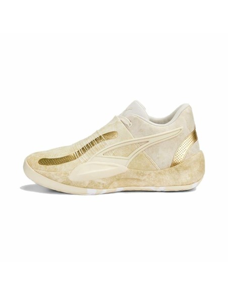 Basketballschuhe für Erwachsene Puma Rise NITRO Gold Beige | Tienda24 Tienda24.eu