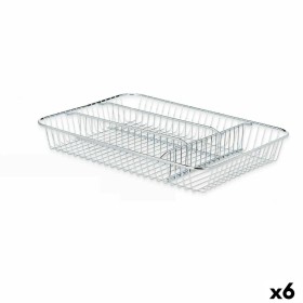 Cutlery Organiser Silver Metal 26 x 4,5 x 35,5 cm (6 Units) by Kinvara, Shelves and supports - Ref: S3629388, Price: 34,10 €,...