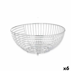 Frutero Plateado Metal 28 x 12,7 x 28 cm (6 Unidades) de Kinvara, Cuencos y tazones - Ref: S3629392, Precio: 27,83 €, Descuen...