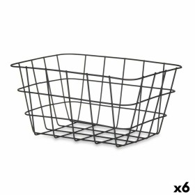 Cesta Multiusos Preto Metal 24,5 x 12 x 18 cm Retangular (6 Unidades) de Kinvara, Prateleiras e estantes - Ref: S3629414, Pre...