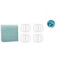 Shower Curtain Points Turquoise Green Polyester 180 x 180 cm (12 Units) by Berilo, Shower curtains, hooks and casings - Ref: ...