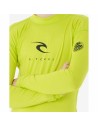 Camisola de Manga Curta Infantil Rip Curl Corps L/S Rash Vest Amarelo Surf Licra | Tienda24 Tienda24.eu