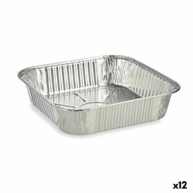 Conjunto de tabuleiros de cozinha Descartável Flã Alumínio 25 x 7,7 x 25 cm (12 Unidades) | Tienda24 - Global Online Shop Tienda24.eu