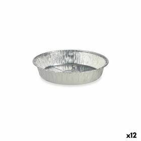 Ensemble de plats pour la cuisine Jetable Rond Aluminium 25 x 8 x 25 cm (12 Unités) | Tienda24 - Global Online Shop Tienda24.eu