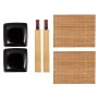 Sushi Set Black Ceramic Bamboo (6 Units) by Kinvara, Plates and dishes - Ref: S3629541, Price: 32,67 €, Discount: %