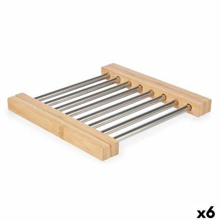 Salvamantel Plateado Metal Bambú 36,4 x 2,2 x 21,3 cm (6 Unidades) de Kinvara, Salvamanteles - Ref: S3629553, Precio: 27,83 €...