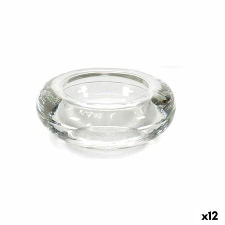 Portacandele Trasparente Vetro 6,5 x 2,5 x 6,5 cm (12 Unità) | Tienda24 - Global Online Shop Tienda24.eu