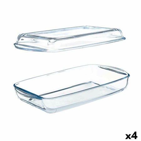 Plateau avec couvercle Borcam Transparent Verre Borosilicaté 1,9 L (4 Unités) de Pasabahce, Plats à rôtir - Réf : S3629618, P...