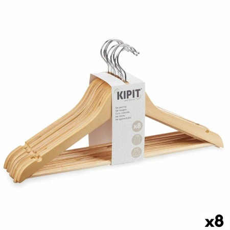 Set of Clothes Hangers 44,5 x 1,2 x 23 cm Brown Wood Metal (8 Units) | Tienda24 - Global Online Shop Tienda24.eu