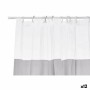 Shower Curtain Transparent 180 x 180 cm Grey Plastic PEVA (12 Units) by Berilo, Shower curtains, hooks and casings - Ref: S36...