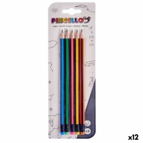 Pencil Set Stripes Multicolour Wood (12 Units) by Pincello, Drawing materials - Ref: S3629711, Price: 11,80 €, Discount: %