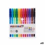 Set di Penne Multicolore (12 Unità) di Pincello, Penne roller a inchiostro gel - Rif: S3629717, Prezzo: 20,36 €, Sconto: %