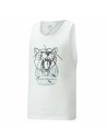 Basketball shirt Puma Tank B White | Tienda24 Tienda24.eu