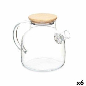 Caraffa con Filtro per Infusioni Bambù Vetro Borosilicato 1,2 L 22 x 16 x 14 cm (6 Unità) di Vivalto, Servizio da tè e caffè ...