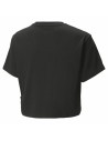 Child's Short Sleeve T-Shirt Puma Logo Cropped Black | Tienda24 Tienda24.eu