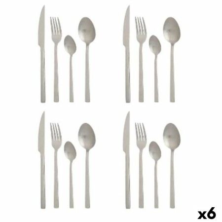 Besteck-Set Mattierend Silberfarben Edelstahl (6 Stück) von Kinvara, Besteck-Sets - Ref: S3629777, Preis: 64,86 €, Rabatt: %