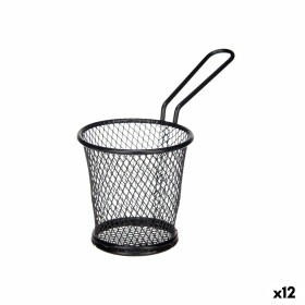 Cestino per Servire Aperitivi Nero Metallo 16 x 11,5 x 8 cm (12 Unità) di Kinvara, Piatti e teglie - Rif: S3629783, Prezzo: 2...