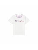 Camiseta de Manga Corta Infantil Champion Crewneck Blanco | Tienda24 Tienda24.eu