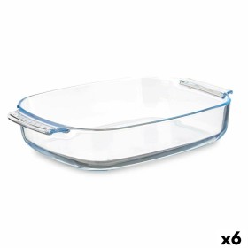 Fuente de Cocina Con asas Transparente Vidrio de Borosilicato 3,8 L 38 x 6,5 x 25,4 cm (6 Unidades) de Vivalto, Platos y fuen...