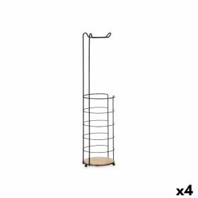 Toilet Roll Holder Black Metal Bamboo 16,5 x 63,5 x 16,5 cm (4 Units) by Berilo, Toilet accessories - Ref: S3629875, Price: 3...