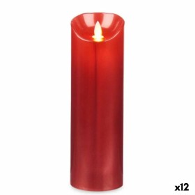 LED Candle Red 8 x 8 x 25 cm (12 Units) by Acorde, Candle Lights - Ref: S3629968, Price: 55,91 €, Discount: %