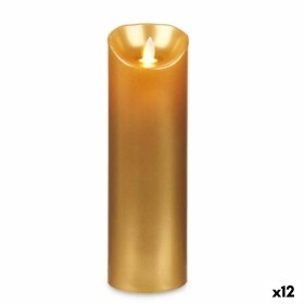 LED Candle Golden 8 x 8 x 25 cm (12 Units) by Acorde, Candle Lights - Ref: S3629970, Price: 55,91 €, Discount: %