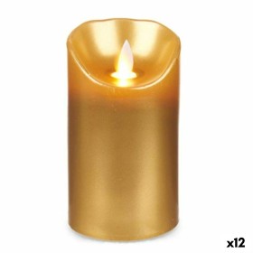 LED Candle Golden 8 x 8 x 15 cm (12 Units) by Acorde, Candle Lights - Ref: S3629978, Price: 42,89 €, Discount: %