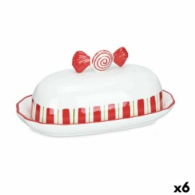 Cheese Plate With lid Bi Lollipop White Red Dolomite (6 Units) by Krist+, Plates and dishes - Ref: S3629984, Price: 42,02 €, ...