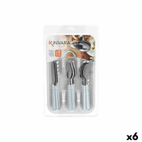 Cutlery Set White Silver Stainless steel Plastic (6 Units) by Kinvara, Cutlery sets - Ref: S3630005, Price: 34,38 €, Discount: %