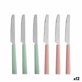 Knife Set Green Pink Silver Stainless steel Plastic (12 Units) by Kinvara, Knives - Ref: S3630017, Price: 19,49 €, Discount: %