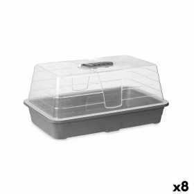 Serre Gris Transparent Plastique 38,4 x 17,5 x 24,7 cm (8 Unités) de Ibergarden, Serres - Réf : S3630023, Prix : 44,64 €, Rem...