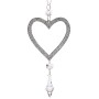 Christmas bauble Heart Silver Plastic Glitter 9 x 16 x 2 cm (24 Units) by Krist+, Christmas - Ref: S3630056, Price: 19,42 €, ...